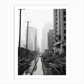 Jakarta, Indonesia, Black And White Old Photo 2 Art Print