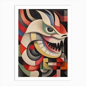 Dragon Abstract Pop Art 7 Art Print