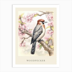 Beatrix Potter Inspired  Animal Watercolour Woodpecker 2 Art Print