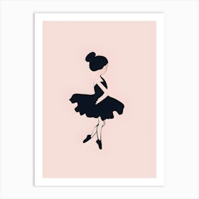 Ballerina Silhouette 1 Art Print