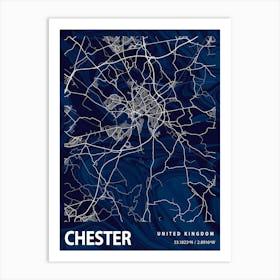 Chester Crocus Marble Map Art Print