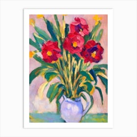 Daffodils  Matisse Style Flower Art Print