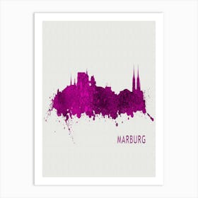 Marburg Germany City Purple Art Print