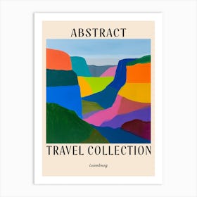 Abstract Travel Collection Poster Luxembourg 1 Art Print