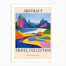 Abstract Travel Collection Poster Rio De Janeiro Brazil 1 Art Print