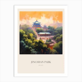 Jingshan Park Beijing China 2 Vintage Cezanne Inspired Poster Art Print