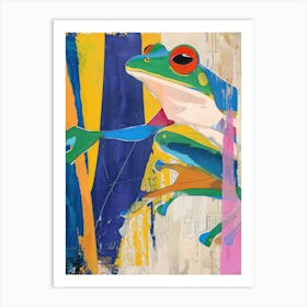 Frog 1 Cut Out Collage Art Print