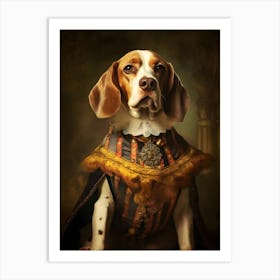 Beagle Baroque 1 Art Print