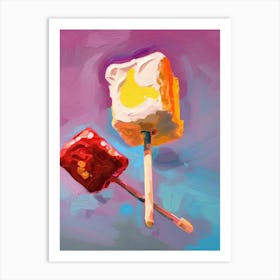 Marshmallows Oil Painting 1 Art Print