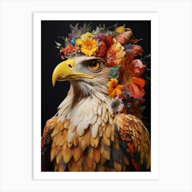 Bird With A Flower Crown Golden Eagle 1 Art Print