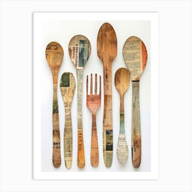 Newspaper Spoons Art Print