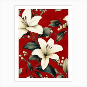 White Lilies Art Print