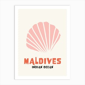 Maldives Peach Art Print