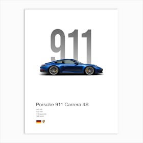 911 Carrera 4s Porsche Art Print