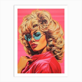 Tina Turner Retro Poster 2 Art Print
