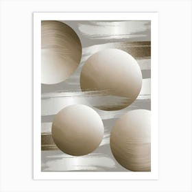 Gold Circles 1 Art Print