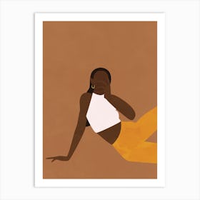 Minimalist Boho Woman Art Print