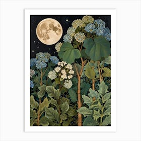 William Morris Moonlight In The Garden 19 Art Print