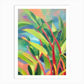 Rubber Plant 2 Impressionist Painting Art Print
