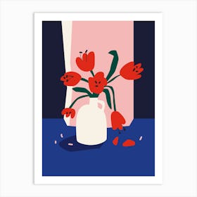 Tulips In A Vase Art Print Art Print