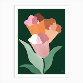 A Happy Bouquet Art Print
