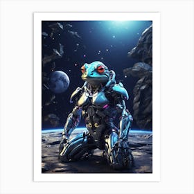 Frog In Cyborg Body #2 Art Print