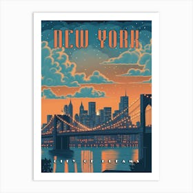 New York City - A Vintage Delight Poster Art Print