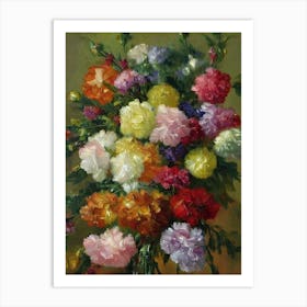 Carnations Painting 4 Flower Art Print