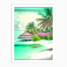 Maafushi Island Maldives Soft Colours Tropical Destination Art Print