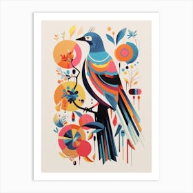 Colourful Scandi Bird Eagle 3 Art Print