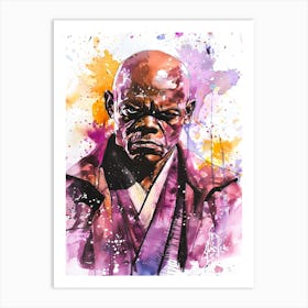 Mace Windu From Star Wars Watercolor Art Print