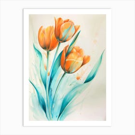 Orange Tulips 2 Art Print