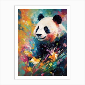 Panda Art In Neo Impressionism Style 2 Art Print