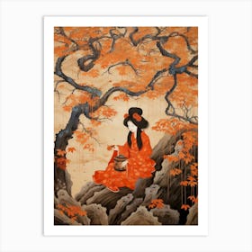 Seasonal Changes Japanese Style Illustration 1 Art Print