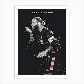 Sergio Ramos Football Art Print