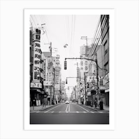 Sapporo, Japan, Black And White Old Photo 4 Art Print