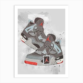 Air Jordan 4 Painting Art Print