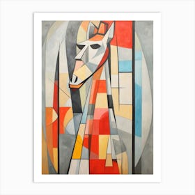 Giraffe Abstract Pop Art 6 Art Print