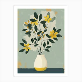 Chestnut Tree Flat Illustration 3 Art Print