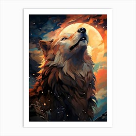 Howling Wolf 1 Art Print