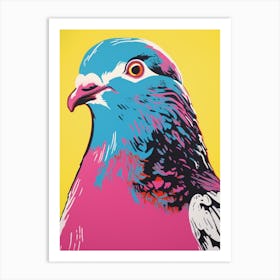 Andy Warhol Style Bird Pigeon 4 Art Print