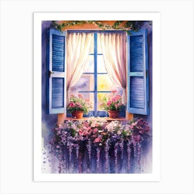 Window With Flowers Art Print