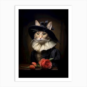 Regal Cat In A Hat E Art Print