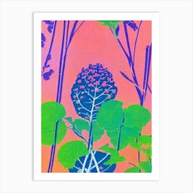 Celeriac Risograph Retro Poster vegetable Art Print