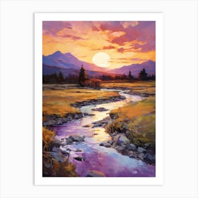 Sunset In The Mountains 18 Art Print