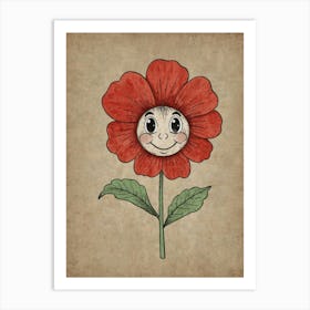 Flower With A Smile Art Print