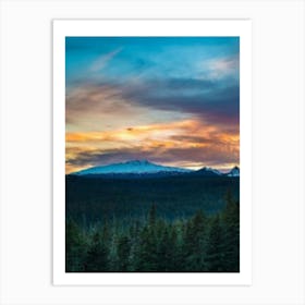 Sunset Over Mt Hood Art Print