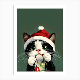 Christmas Cat Art Print