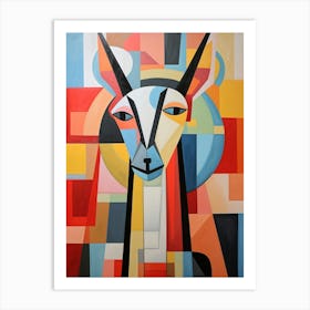 Giraffe Abstract Pop Art 7 Art Print