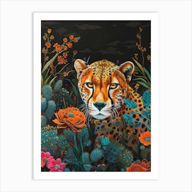 Cheetah In The Desert Art Print